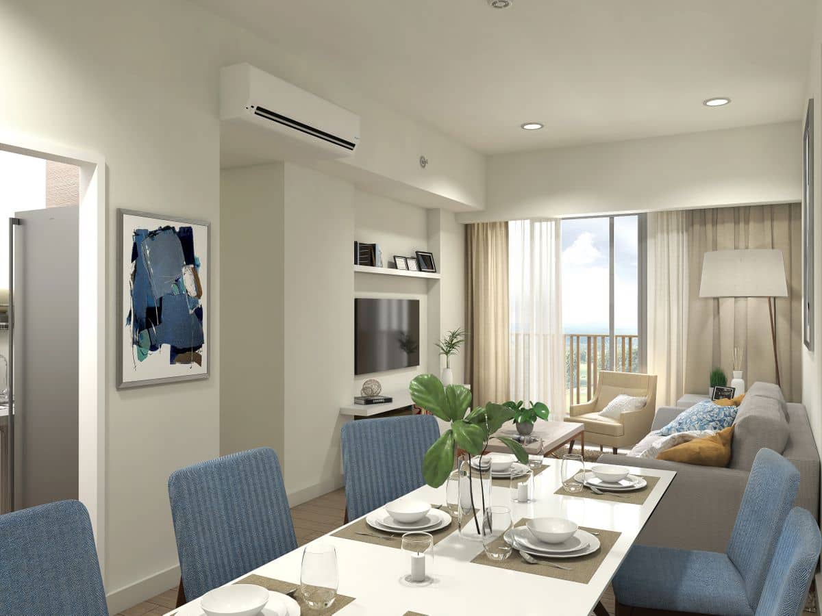 Nara Residences - Rockwell Bacolod 2BR-Living-and-Dining_